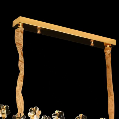 Żyrandol kryształowy WINDSOR Eleganza 8x E14, średnica 49 cm, błyszczące złoto, regulowana wysokość