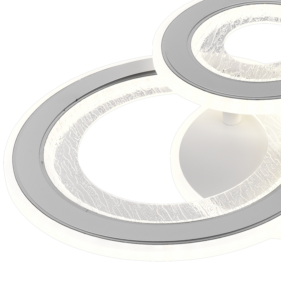 LED Square 36 W, 3 kółka, zimno/gorące/neutralne światło, białe