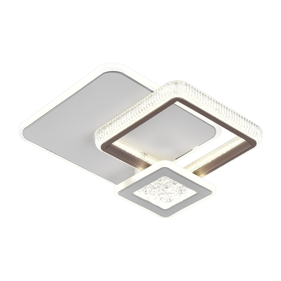 LED LED Nyxora 51W, 3 kwadraty, zimno/gorące/neutralne światło, czarne