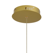 Żyrandol LED z pilotem LT176/5GD, 69W, 5 elementów, światło zimne/ciepłe/neutralne 3000K/4000K/6000K, możliwość przyciemniania, złoty, regulowana wysokość, metal i akryl