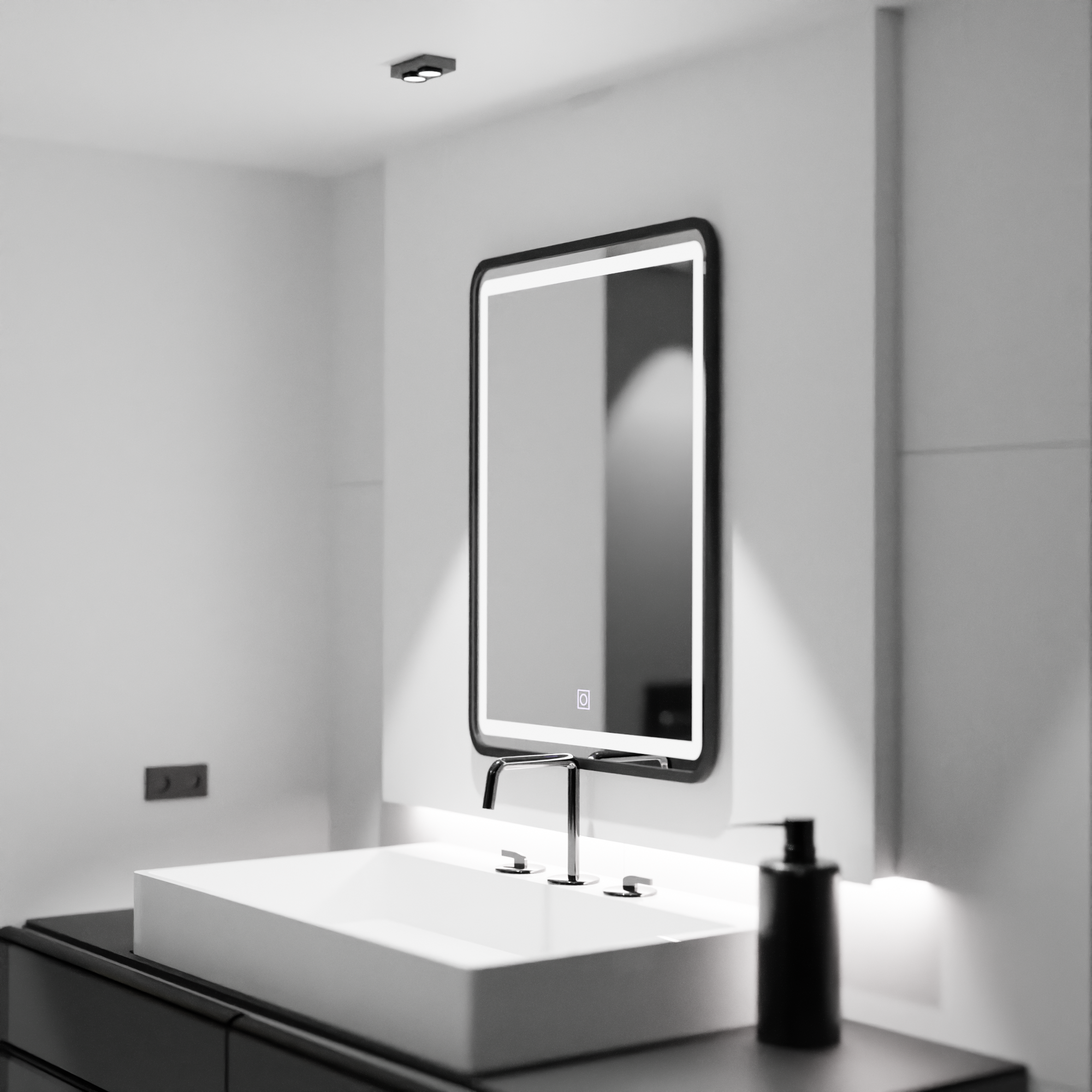 LUD LED prostokątny 60x80cm Ombe Podstawowy dotyk