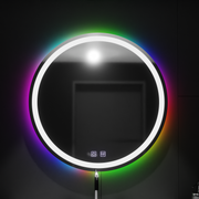 Okrągłe lustro LED 60 cm, Spectrum Touch, RGB, system przeciwmgielny