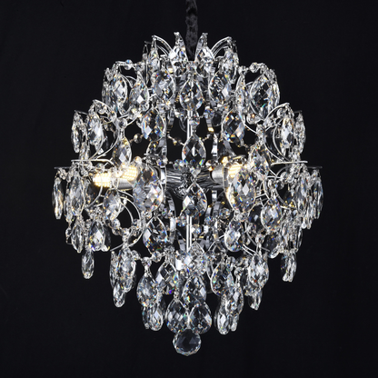 Żyrandol kryształowy Fiamma, 6x E14, średnica 45 cm, złoty