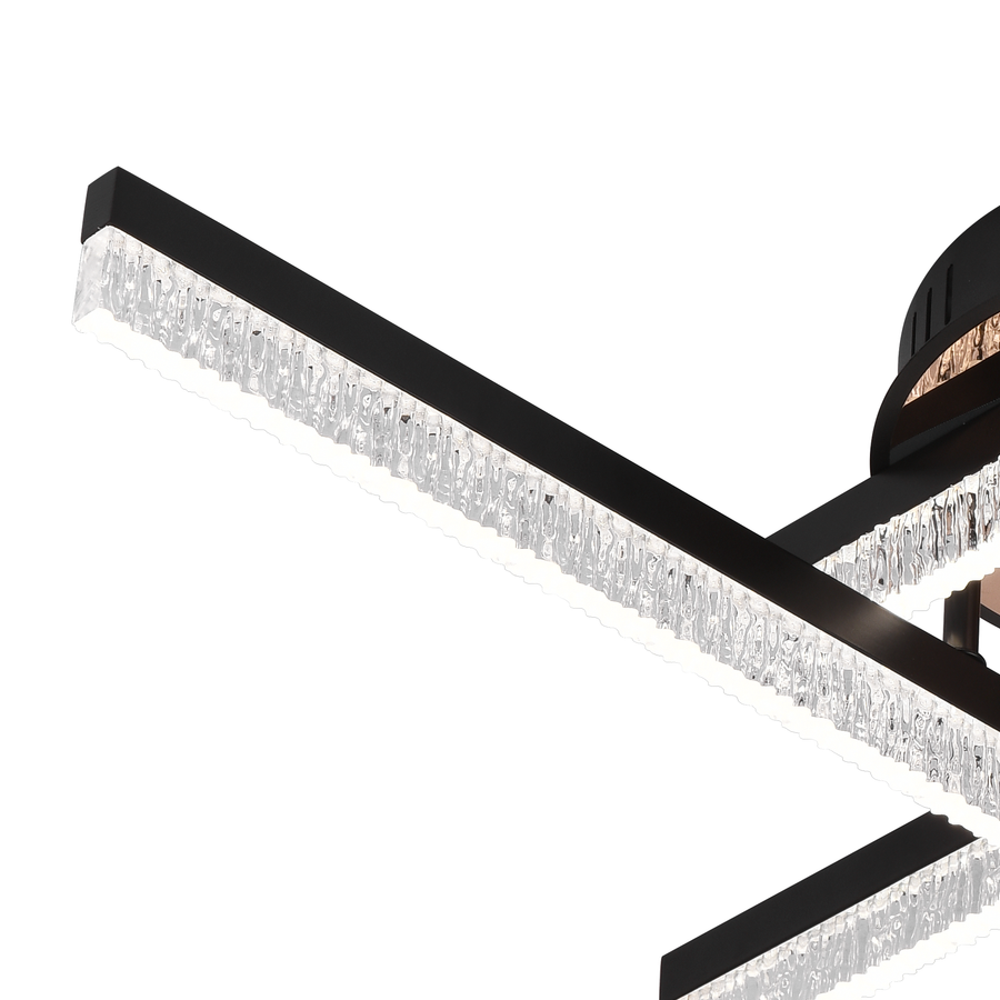 Żyrandol LED z pilotem LT179/4BK, 35W, 4 elementy, światło zimne/ciepłe/neutralne, możliwość przyciemniania, czarny