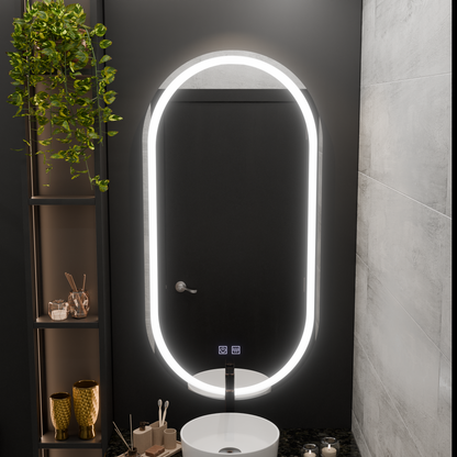 LUD LED Oval 50x100cm Velara Touch System Darkable Dismanting