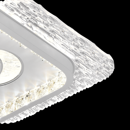 LED Peru 36W, 2 kwadraty, zimno/gorące/neutralne światło, czarne