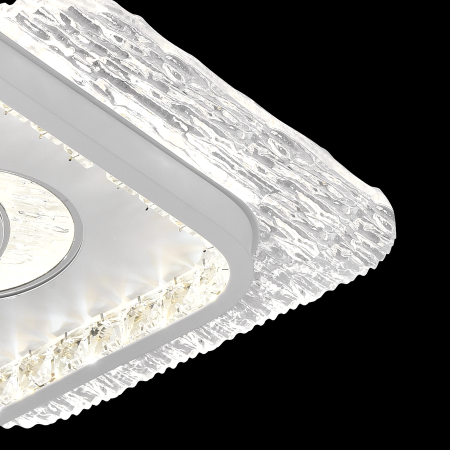 LED Peru 36W, 2 kwadraty, zimno/gorące/neutralne światło, czarne