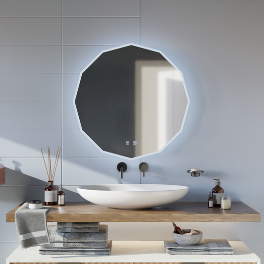 Round LED mirror, 70cm, Touch Lichtkreis 