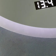 Okrągłe lustro LED, 70 cm, Elysee MotionGlow Marcello, system przeciwmgielny, zegar i termometr, ściemnialne 