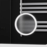 Prostokątne lusterko LED, 120x80cm, Souverain Motionglow Marcello, System rozprzestrzeniania, zegar i termometr, kosmetyka Lupa, Dokrywa