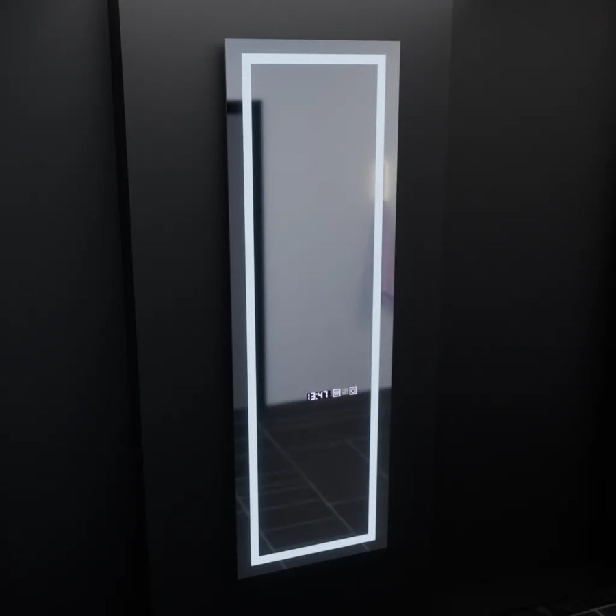 Lustro LED prostokątne 45x140cm Giulia Radar Sensor Marcello Defog System Zegar i termometr Ściemnialny 