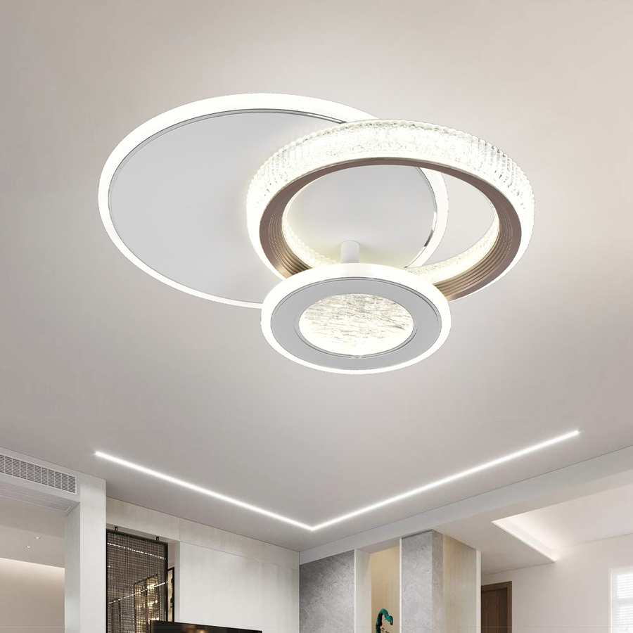 LED LED Nyxora 45W, 3 kółka, zimno/gorące/neutralne światło, czarne