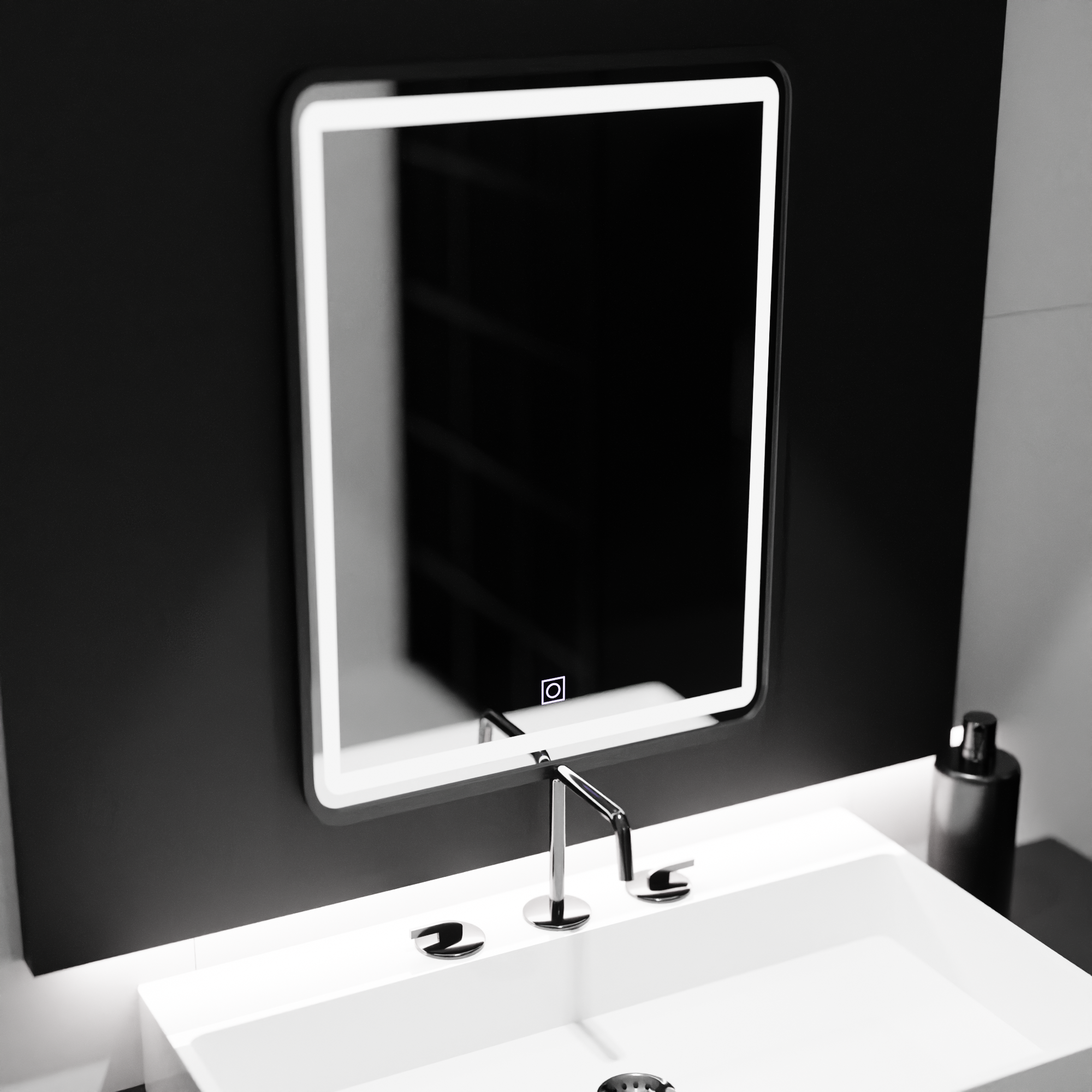 LUD LED prostokątny 60x80cm Ombe Podstawowy dotyk