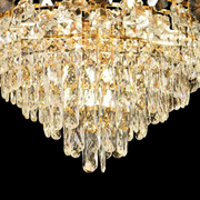Żyrandol kryształowy WINDSOR Eleganza 8x E14, średnica 49 cm, błyszczące złoto, regulowana wysokość
