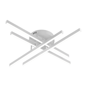 Żyrandol LED GIO ze zdalnym sterowaniem, 54W, 4 elementy, światło zimne/zimne/neutralne, możliwość przyciemniania, biały