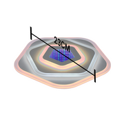Żyrandol LED NEXA 3D 40W, średnica 23cm, światło zimne/ciepłe/neutralne, biały