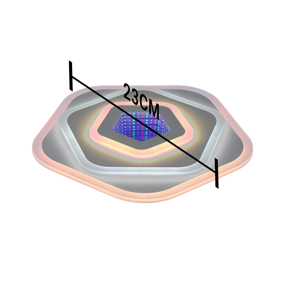Żyrandol LED NEXA 3D 40W, średnica 23cm, światło zimne/ciepłe/neutralne, biały