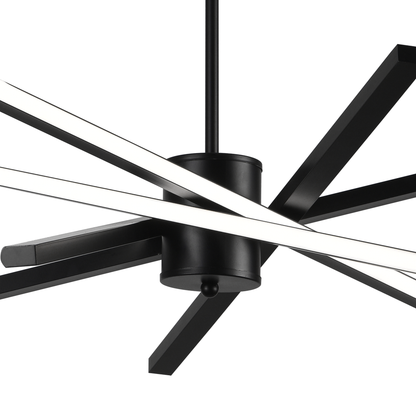 Żyrandol LED z pilotem LT176/5BK, 69W, 5 elementów, światło zimne/ciepłe/neutralne, możliwość przyciemniania, czarny, regulacja wysokości