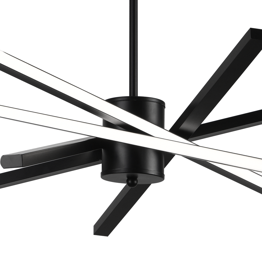 Żyrandol LED z pilotem LT176/5BK, 69W, 5 elementów, światło zimne/ciepłe/neutralne, możliwość przyciemniania, czarny, regulacja wysokości