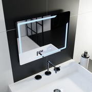 Lustro LED prostokątne 80x60cm Rayonnement MotionGlow Marcello Defog System Zegar i termometr Ściemnialny 