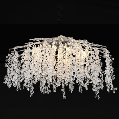 Żyrandol kryształowy Fiamma, 6x E14, średnica 45 cm, złoty