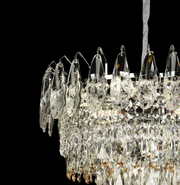 Żyrandol kryształowy WINDSOR Eleganza 8x E14, średnica 49 cm, błyszczące złoto, regulowana wysokość