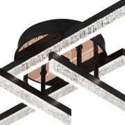 Żyrandol LED z pilotem LT179/4BK, 35W, 4 elementy, światło zimne/ciepłe/neutralne, możliwość przyciemniania, czarny