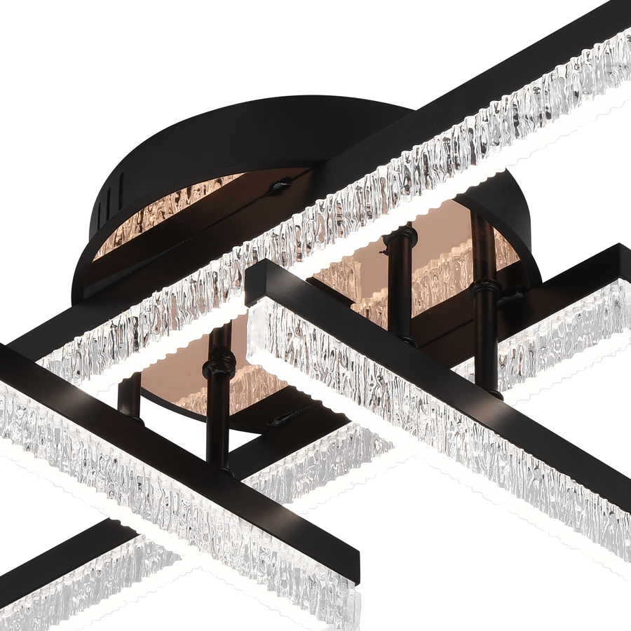 Żyrandol LED z pilotem LT179/4BK, 35W, 4 elementy, światło zimne/ciepłe/neutralne, możliwość przyciemniania, czarny