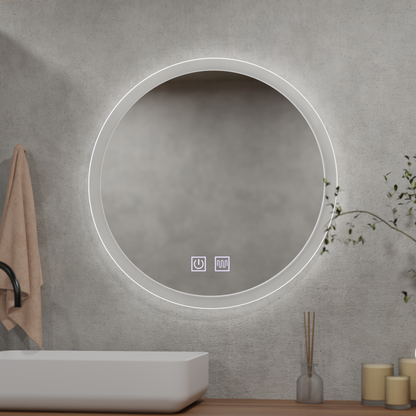 Okrągłe lusterko LED 70 cm Noxia Touch System nieznany Wyłączanie
