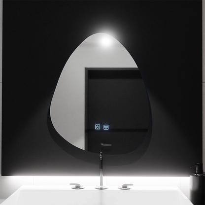 Lustro organiczne LED 80x60cm, Fluido Touch, system przeciwmgielny, ściemnialne