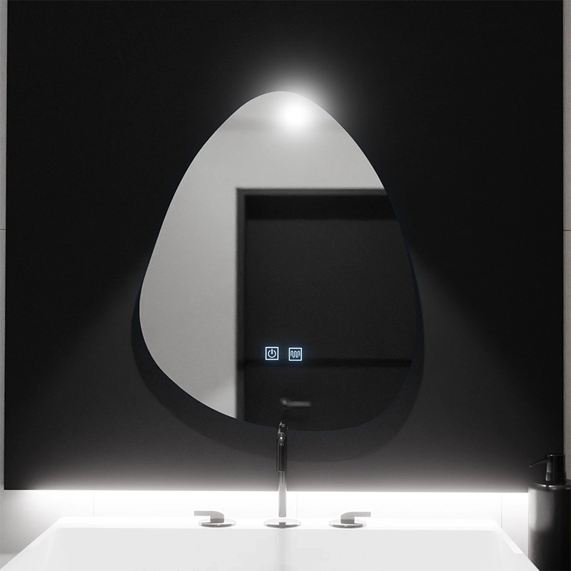 Lustro organiczne LED 80x60cm, Fluido Touch, system przeciwmgielny, ściemnialne