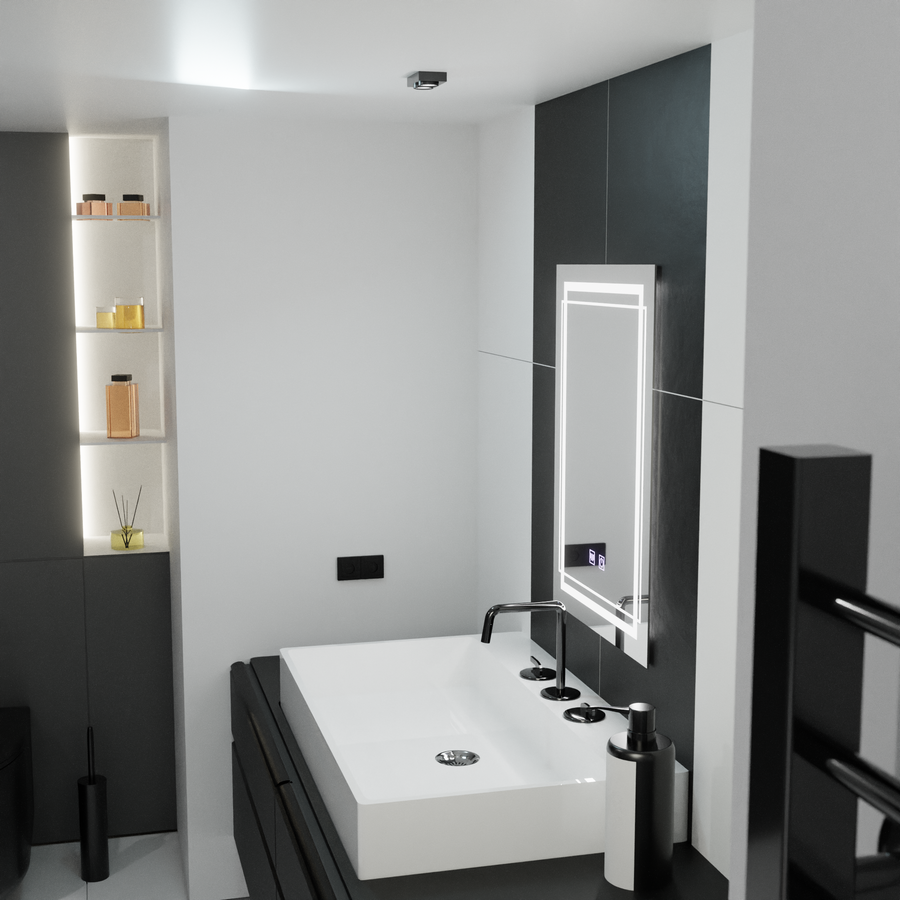 Lustro prostokątne LED 50x70cm Touch Koven Defog System