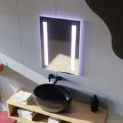 Lustro prostokątne LED, 50x70cm, C206S/50X70 Touch, system odmgławiania, możliwość ściemniania