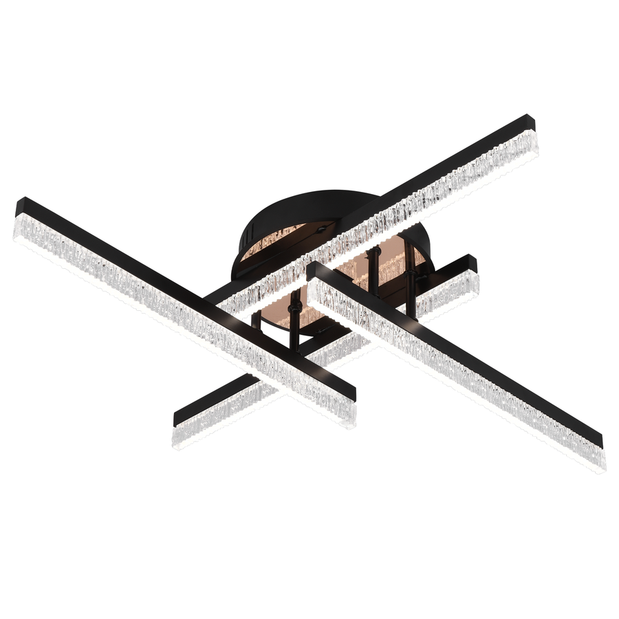 Żyrandol LED z pilotem LT179/4BK, 35W, 4 elementy, światło zimne/ciepłe/neutralne, możliwość przyciemniania, czarny