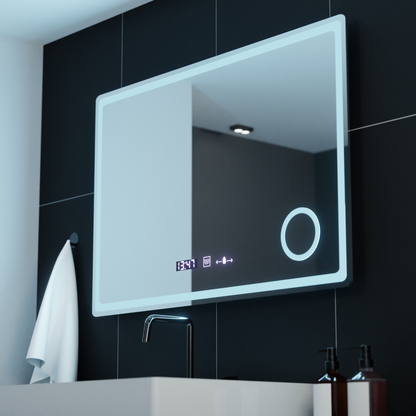 LUDA LED prostokątna 90x60cm Bellezza Riflesso Puro Motionglow Marcello DismanT -Clock System rozprzestrzeniania zegara