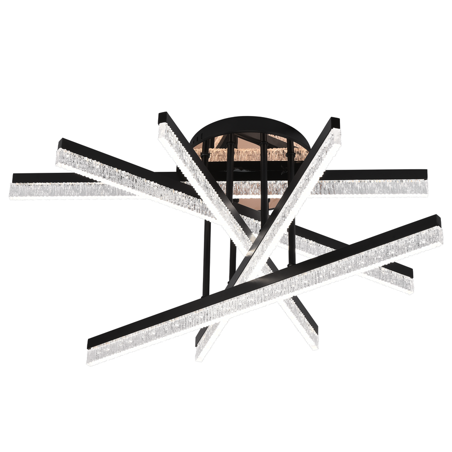 Żyrandol LED z pilotem LT179/5BK, 67W, 5 elementów, światło zimne/ciepłe/neutralne, możliwość przyciemniania, czarny