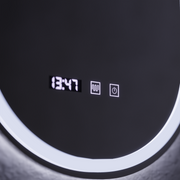 Lustro dotykowe LED Wilhelm Touch z systemem przeciwmgielnym, zegarem i temperaturą 50x80 cm