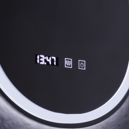 Lustro dotykowe LED Wilhelm Touch z systemem przeciwmgielnym, zegarem i temperaturą 50x80 cm