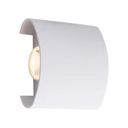 Fantas Lampa ścienna LED do użytku wewnątrz i na zewnątrz, 2 źródła x 1 W, IP65, metaliczna, biała, 3000 K