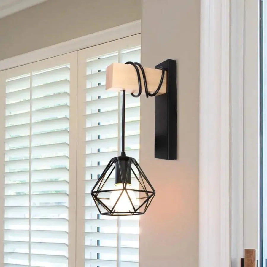 Lampa ścienna Audrey 1x E27 Czarny Brąz