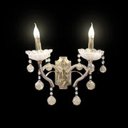 Lampa ścienna Carol, 2*E14, złoto, metal i kryształ