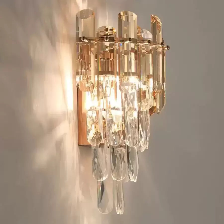 Lampa Cristal Lorena 2x E27 Złota 