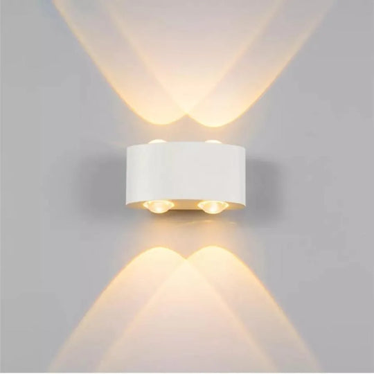 Kinkiet LED Fantas do użytku zewnętrznego i wewnętrznego, 4 źródła x 1 W, IP65, metaliczny, biały, 3000 K Kinkiety zewnętrzne Domyślny tytuł Alessandro Design
