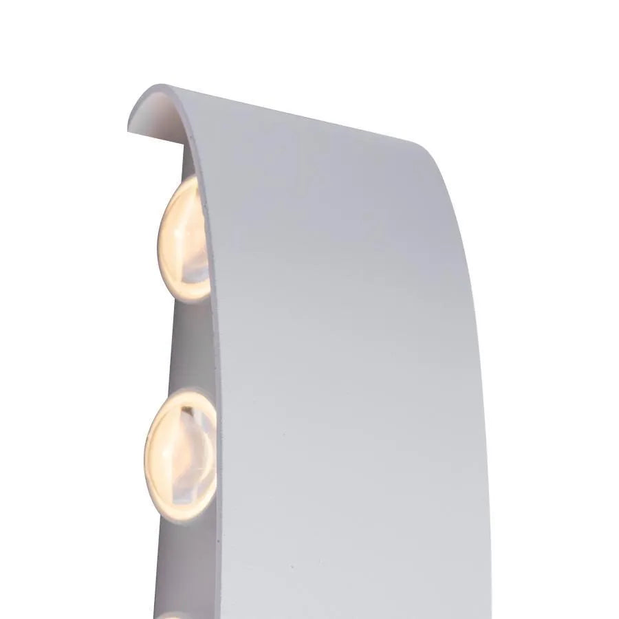 Fantas Lampa ścienna LED do wewnątrz/na zewnątrz, 10 źródeł światła x 1 W, IP65, biała, 3000 K