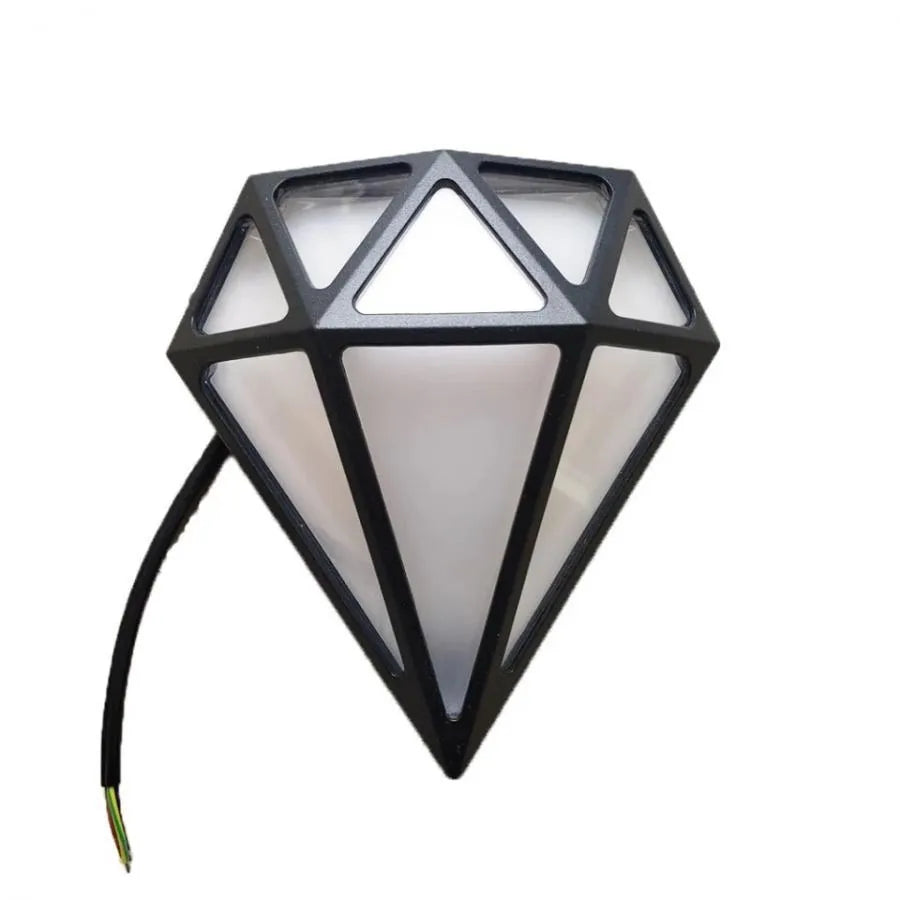 Alexa 18W Zewnętrzna lampa ścienna LED Czarno-biała