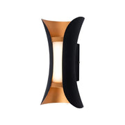 Lampa ścienna zewnętrzna Ucrus, 12W, czarno-złota, 3000K