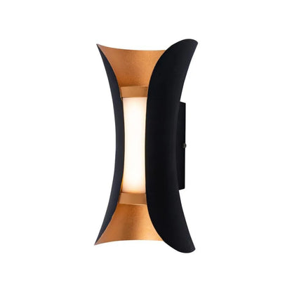 Lampa ścienna zewnętrzna Ucrus, 12W, czarno-złota, 3000K