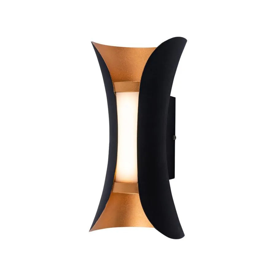 Lampa ścienna zewnętrzna Ucrus, 12W, czarno-złota, 3000K