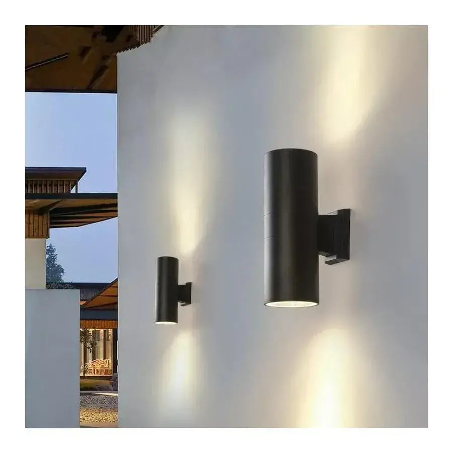 Lampa ścienna zewnętrzna Valeria, 2*GU10, czarna, metal i szkło