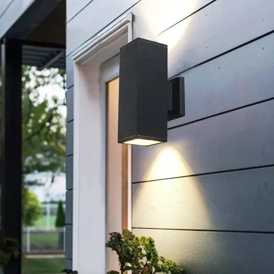 Vali Lampa ścienna zewnętrzna, 2*GU10, czarna, metal i szkło
